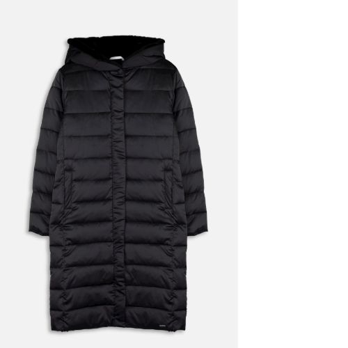 Rino Pelle Quilted Coat With Fur Hood