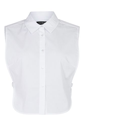 Sunday White Faux Shirt Collar
