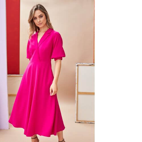 Kate Cooper Dress With Puff Sleeve