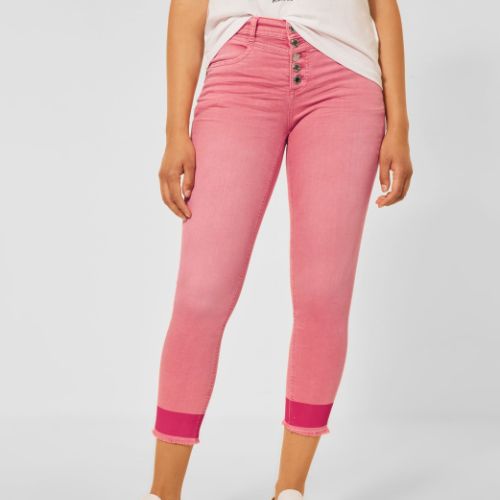 Street One 26″ Intense Coral Rinsed Jeans