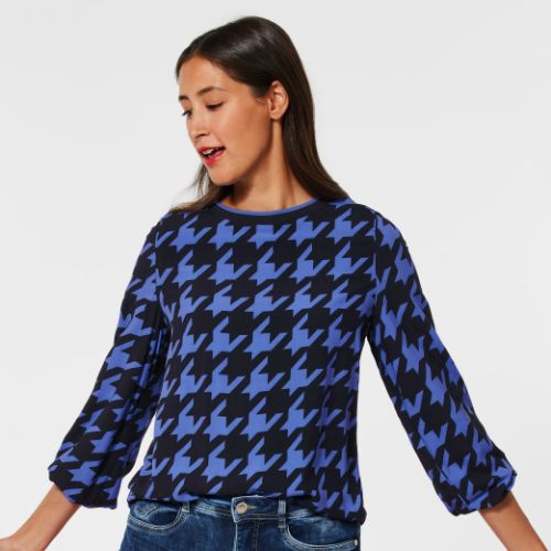 Street One Houndstooth Print Top