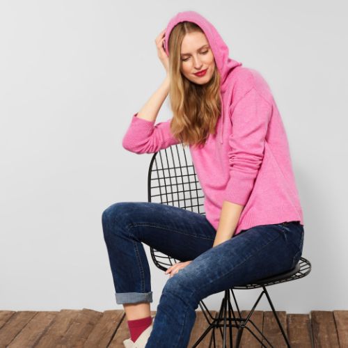 Street One Pink Hooded Sweater