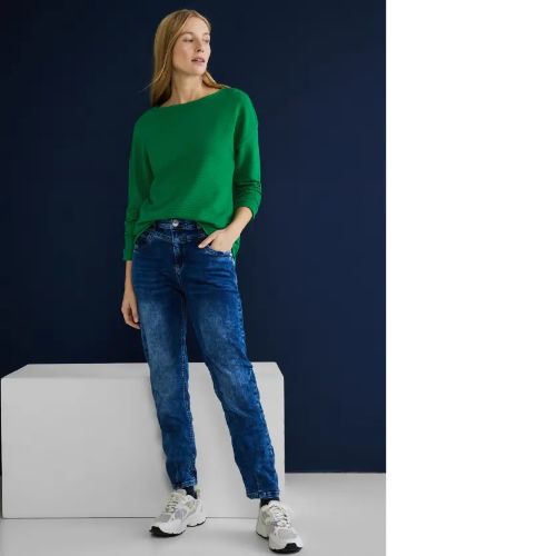 Street One Green Ribbed Sweater