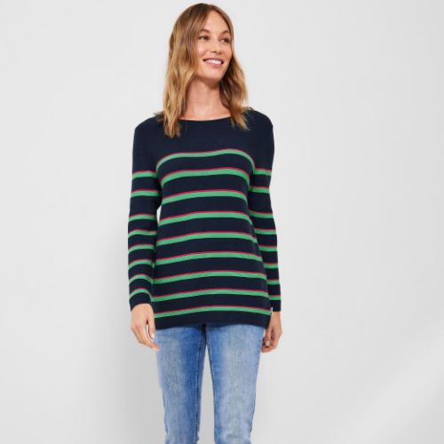 Cecil Navy Striped Sweater