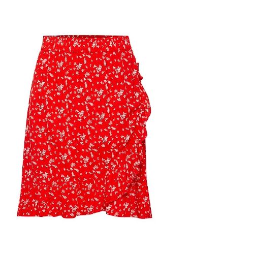 B.YOUNG BYMMJOELLA RED FRILL SKIRT