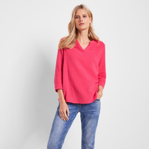 Cecil Red Muslin Top