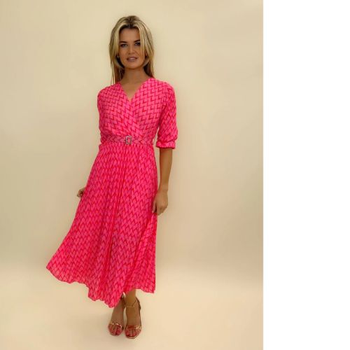Kate & Pippa Pink Geo Print Dress