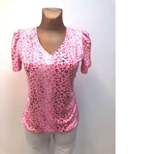 YEW Pink Print Top