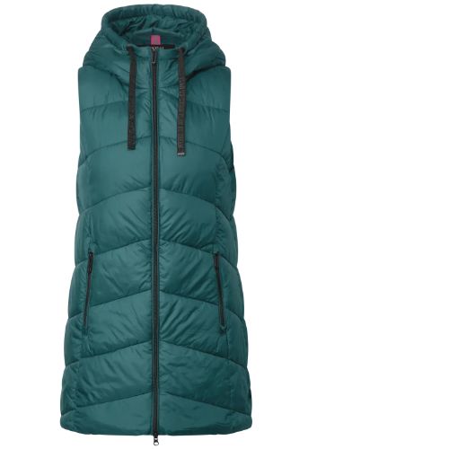 Cecil long-cut forest green quilted gilet (XL only) - Magees Fashion Shop | 
