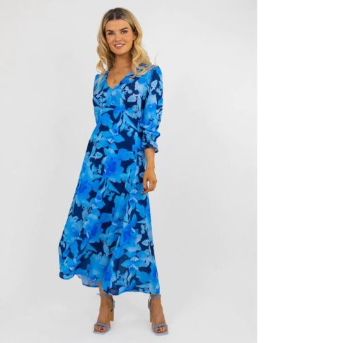 Kate & Pippa Blue Floral Print Streasa Dress