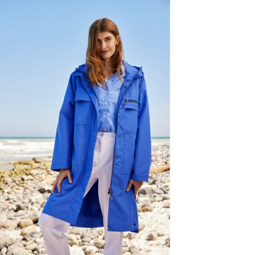 Normann Raincoat In Royal Blue And Navy