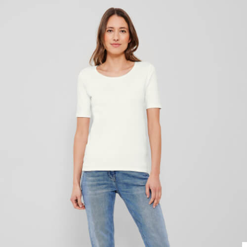 Cecil Vanilla White 100% Cotton T-shirt