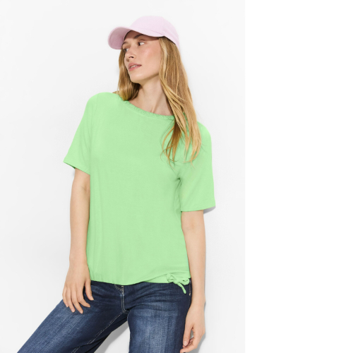 Cecil Lime Green T-shirt With Boat Neckline