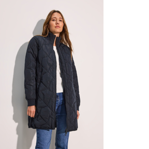 Cecil Long Length Navy Jacket