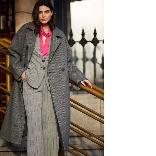 Peruzzi Grey Herringbone Coat