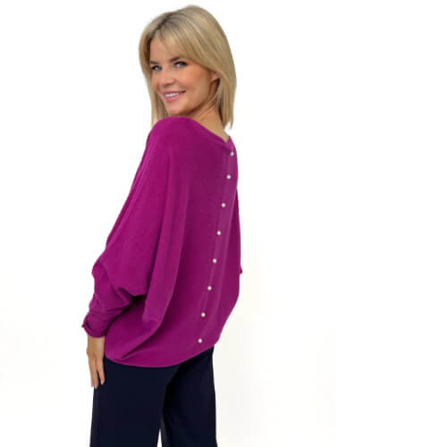 Kate & Pippa Fuchsia Elba Knit Jumper