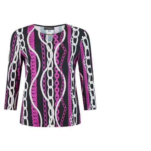 Habella Black & Fuchsia Top