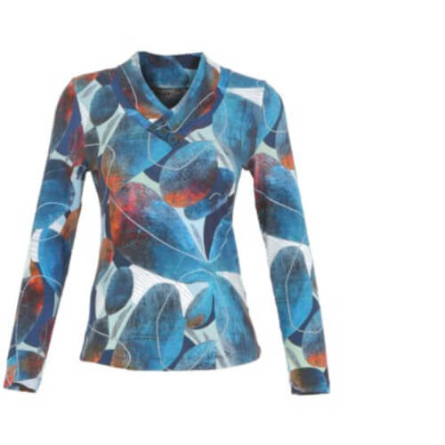 Dolcezza Blue Mix Print Top