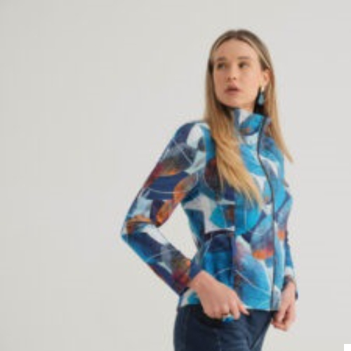 Dolcezza Blue Mix Print Jacket