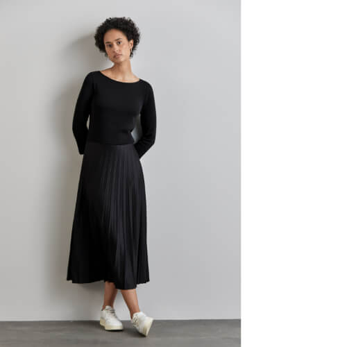 StreetOne Black Midi Dress