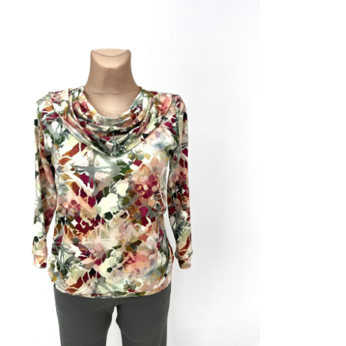 Yew Beige Print Top