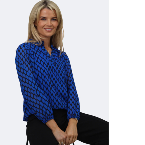 Kate & Pippa Blue Print Bella Band Top