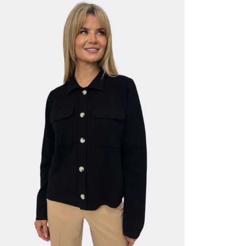 Kate & Pippa Black Dani Knit Cardigan