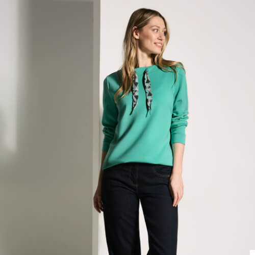 Cecil Modalmix Green Sweatshirt