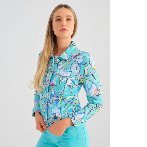 Dolcezza Aqua Print Jacket