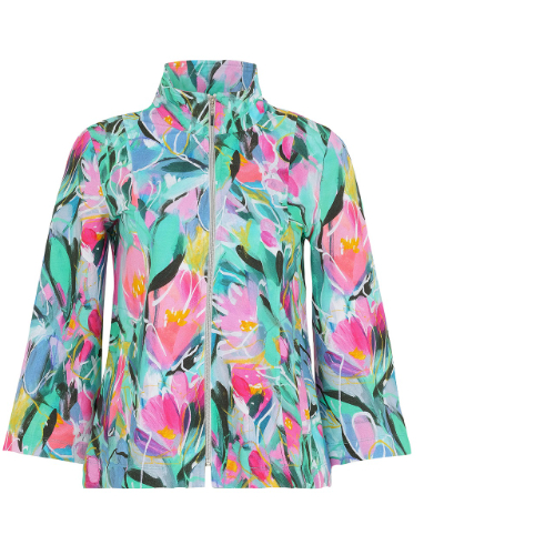 Dolcezza Green & Pink Print Jacket