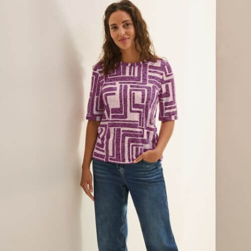 Cecil Pink Pattern T-shirt