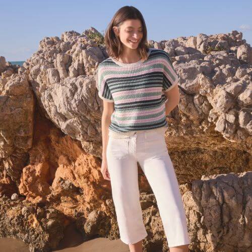 Cecil Multicoloured Striped Sweater