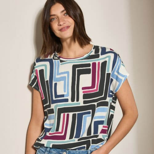 Cecil T-shirt With Button Placket
