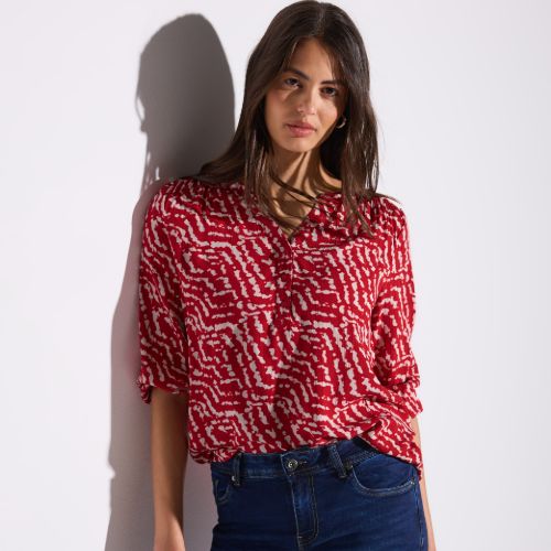 Street One Red Print Top