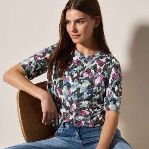 Cecil Burn-out Pattern Top