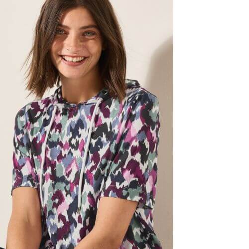 Cecil Short Sleeve Print Hoodie