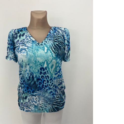 Yew Aqua Print Top