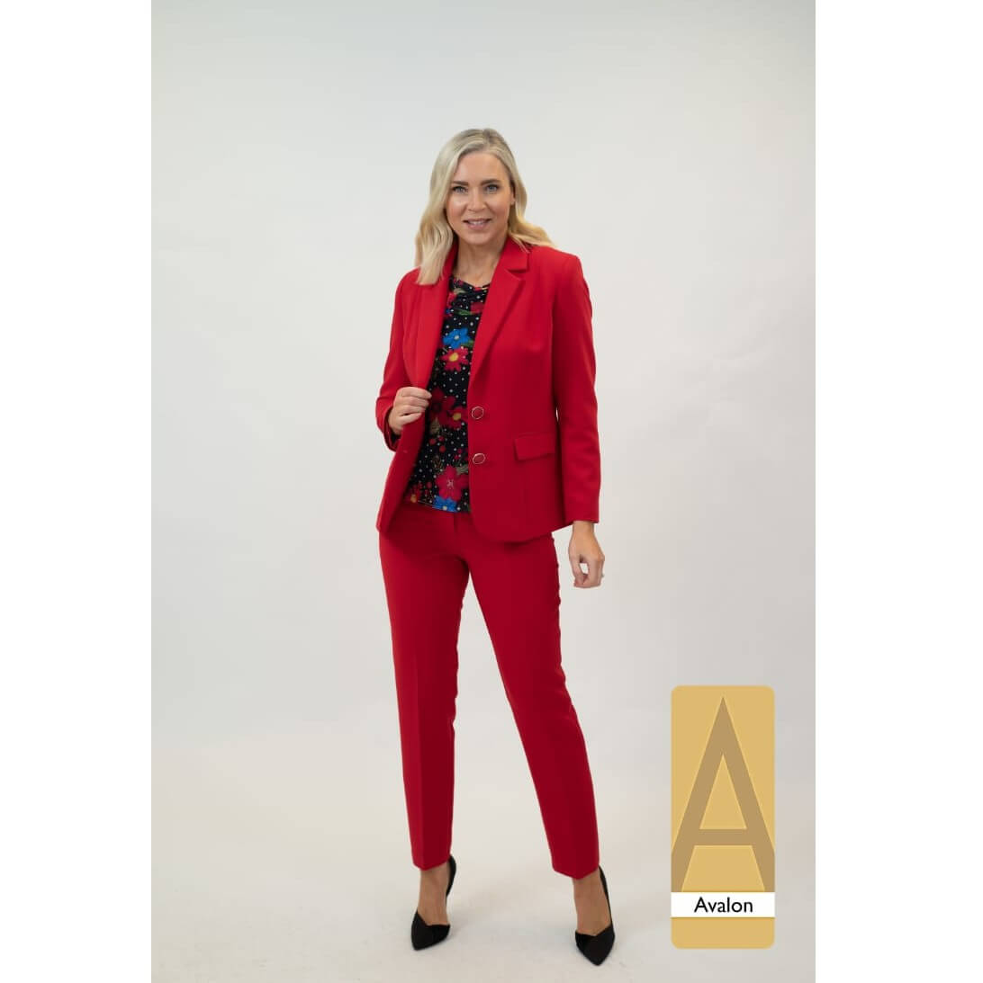 Avalon Red Trouser Suit