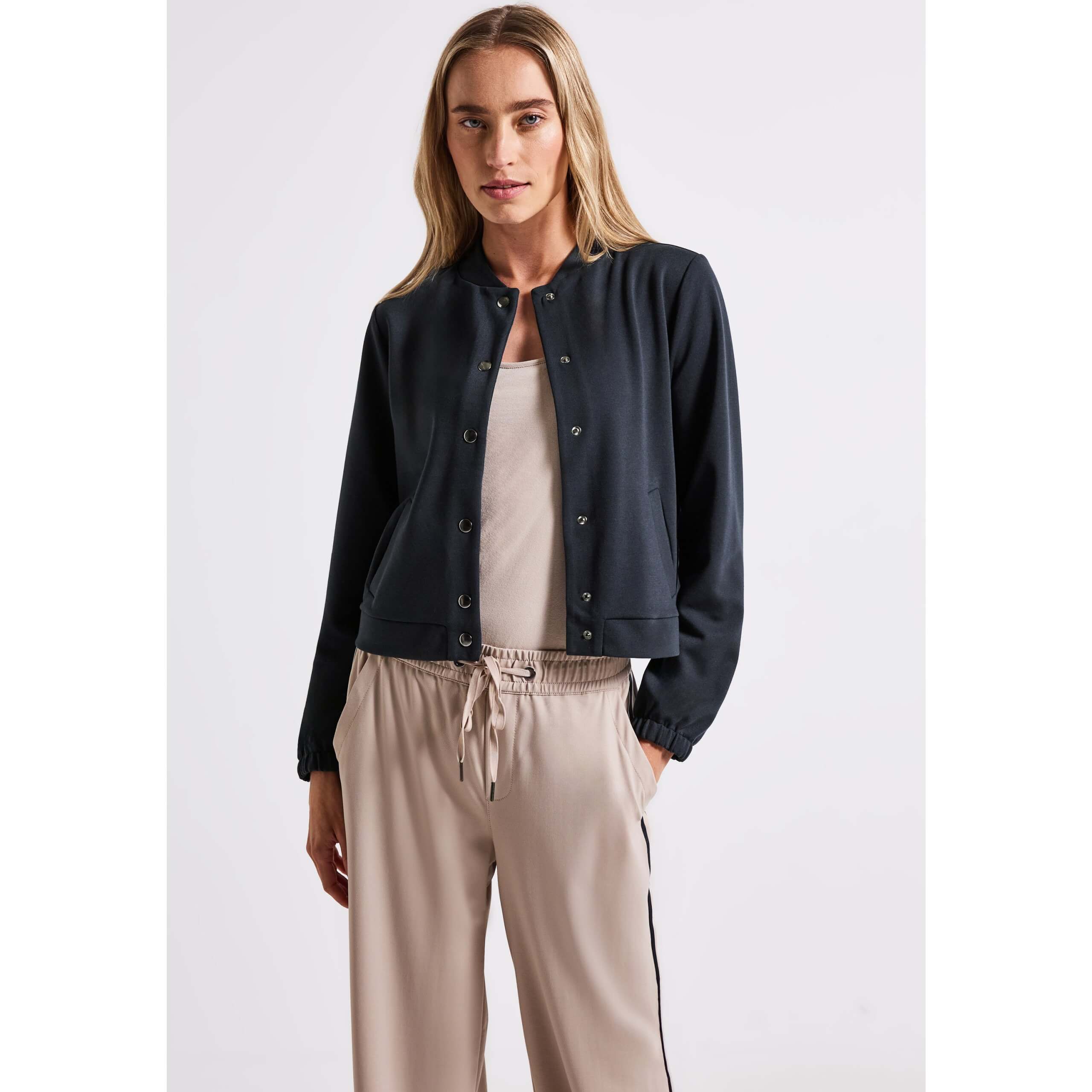 Street One Navy Sweat Jacket