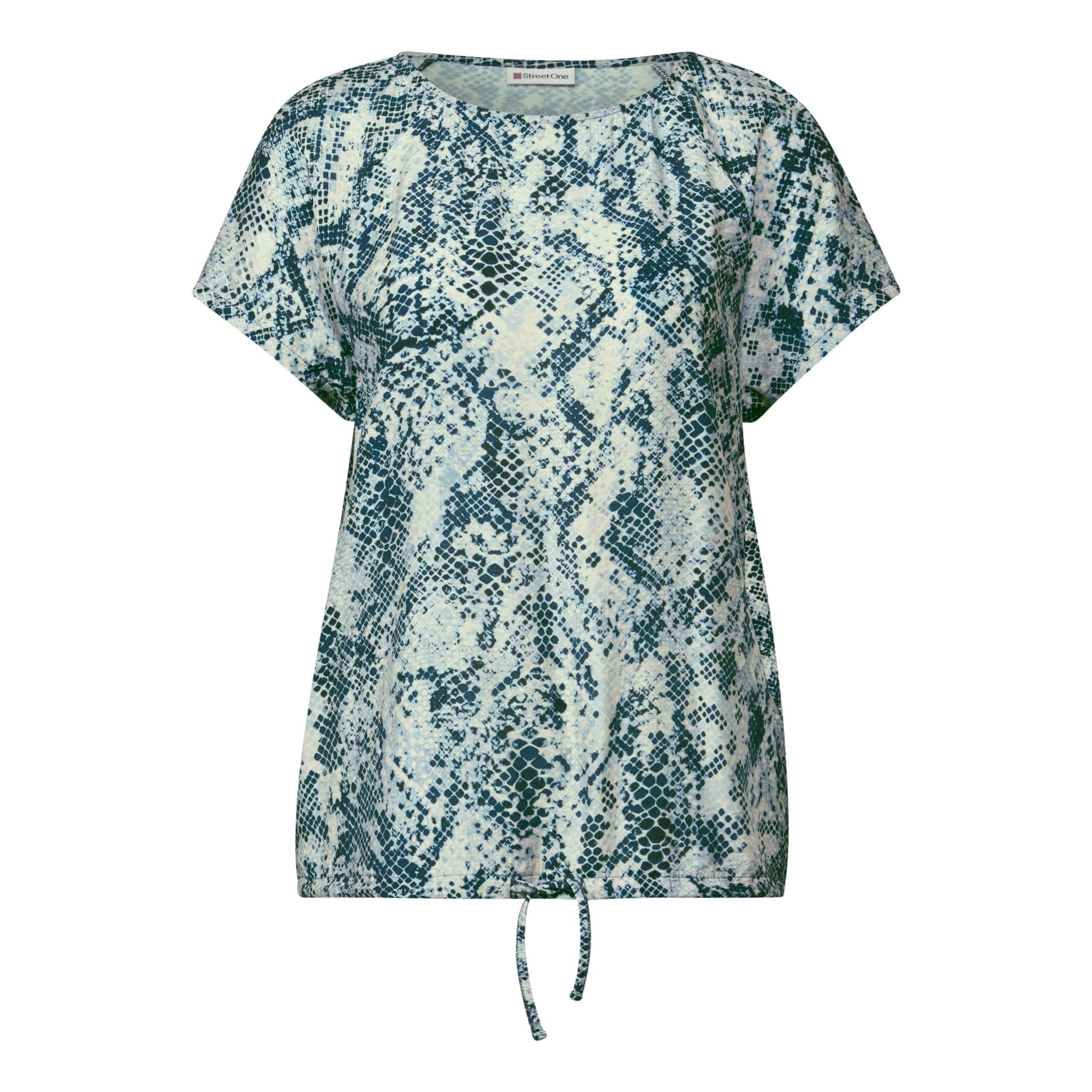 Street One material mix snake print top - Image 4