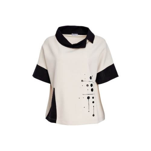 Naya Placement Print Top (Cocoa & Sand) - Image 3