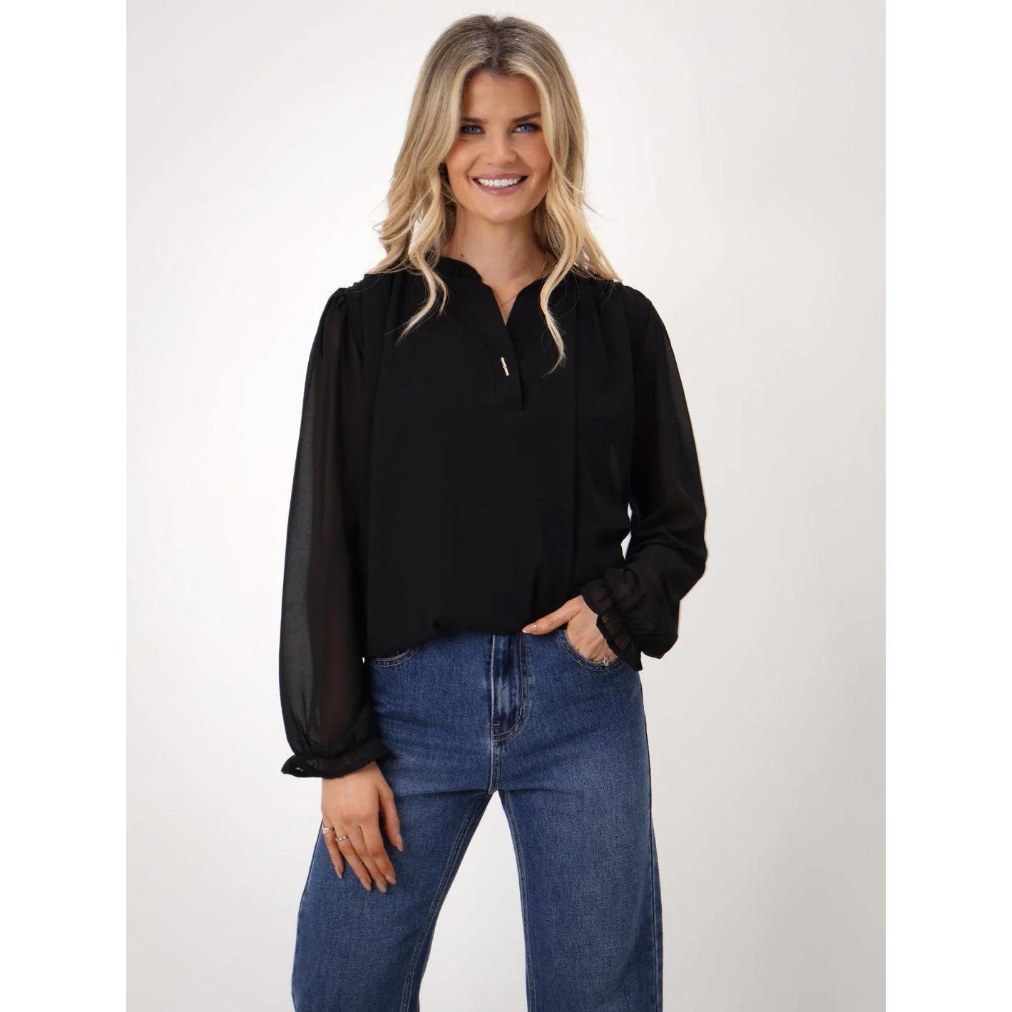 Kate & Pippa Black Fia Top