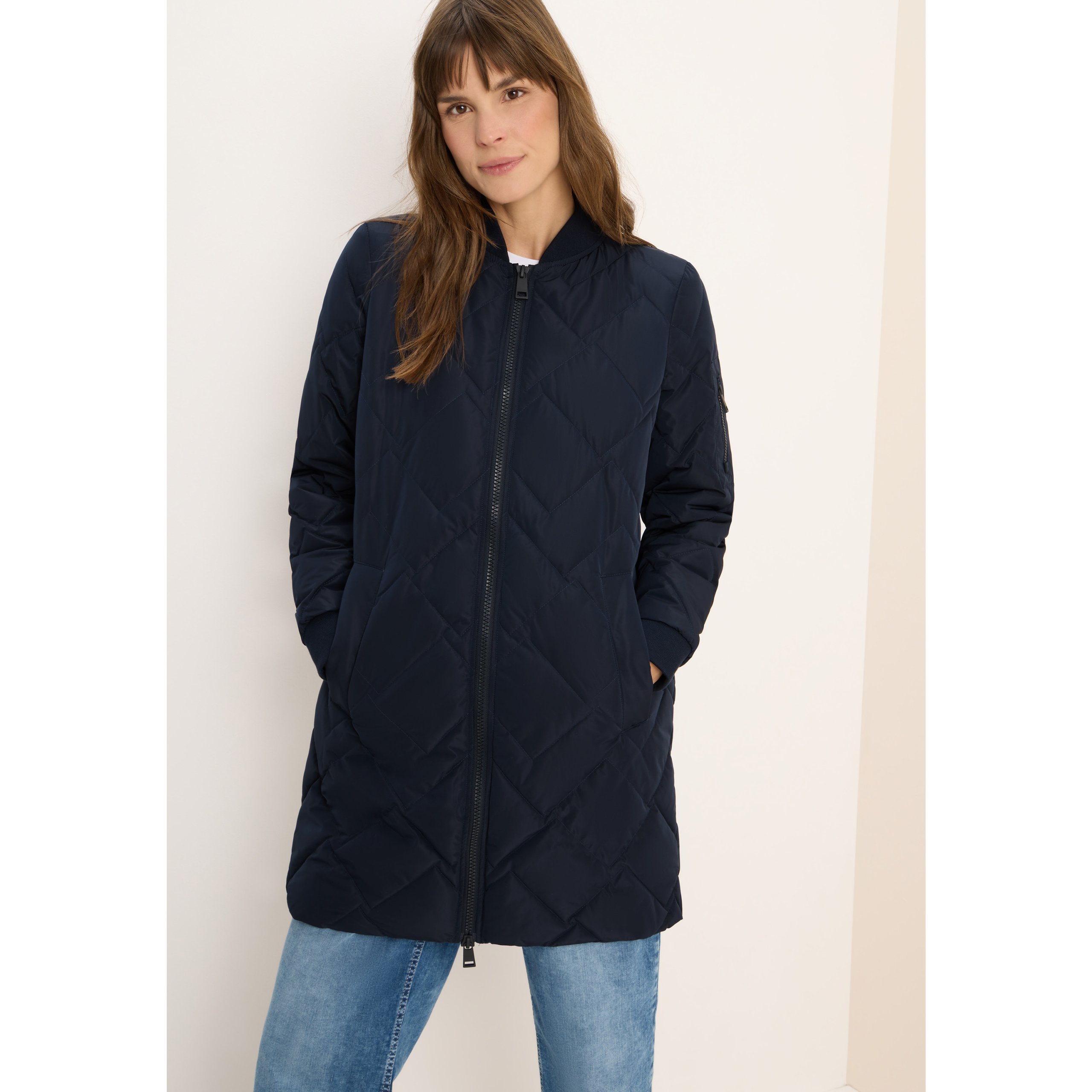 Cecil navy longline jacket - Image 3