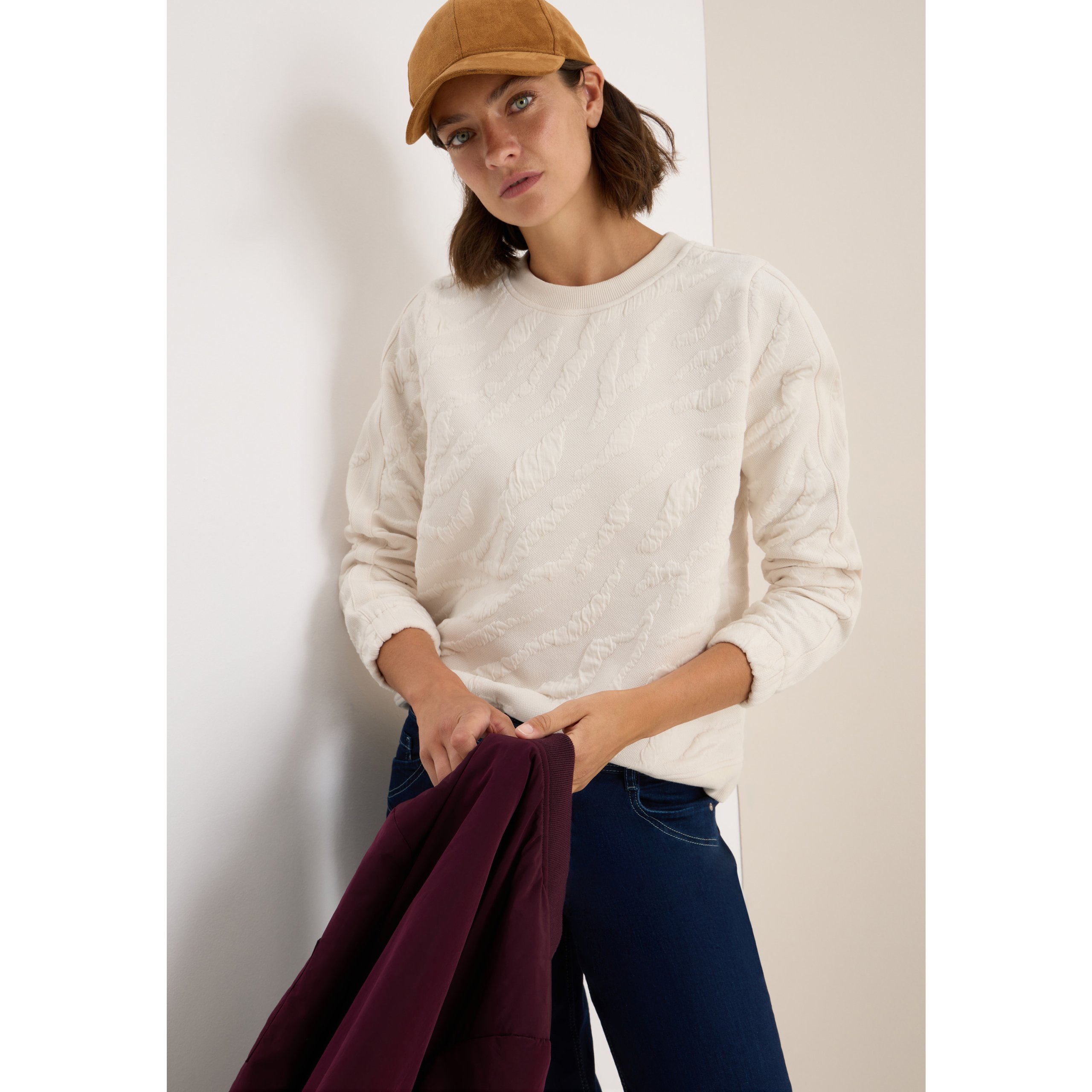 Cecil Textured Pattern Sweatshirt