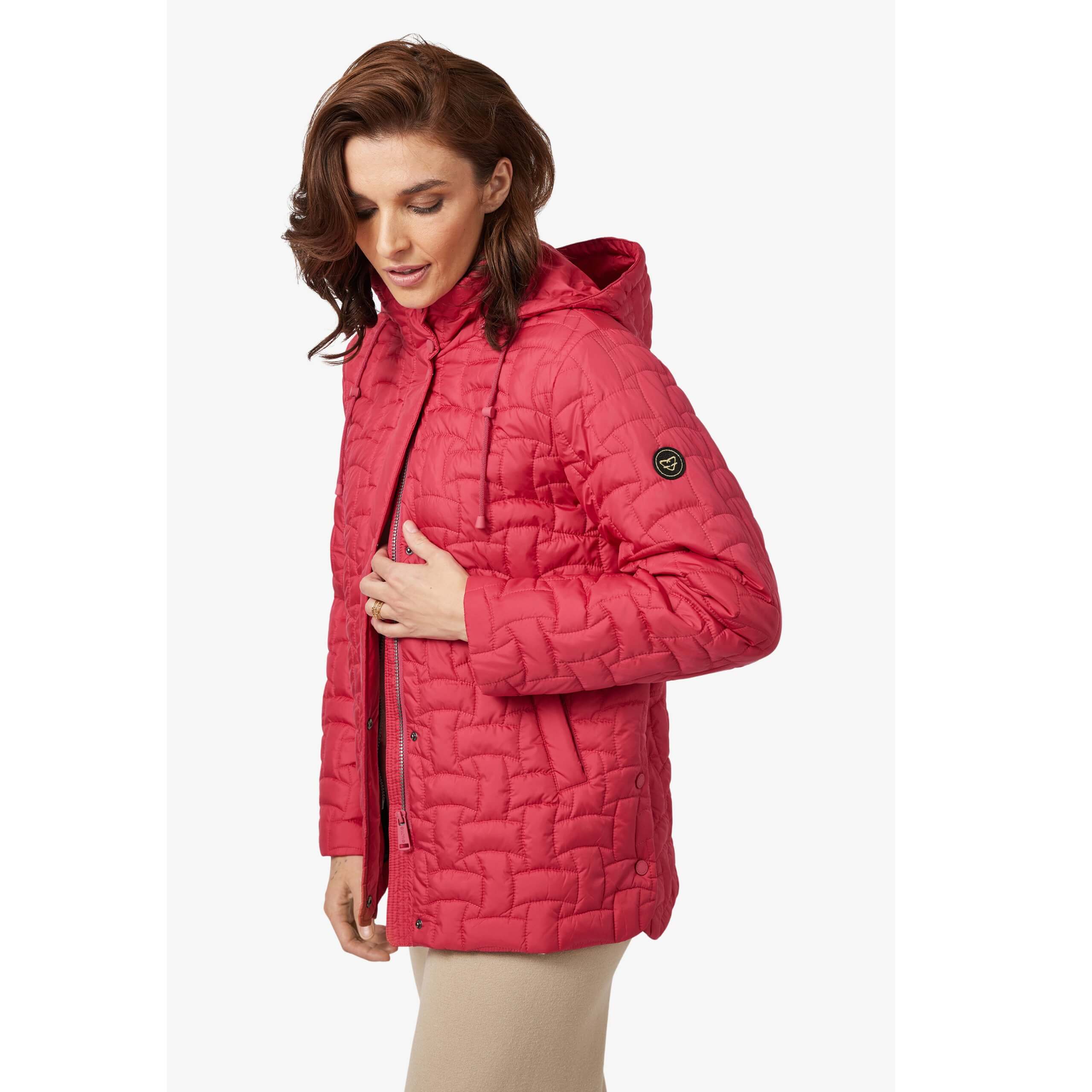 Frandsen Raspberry Quilted Jacket