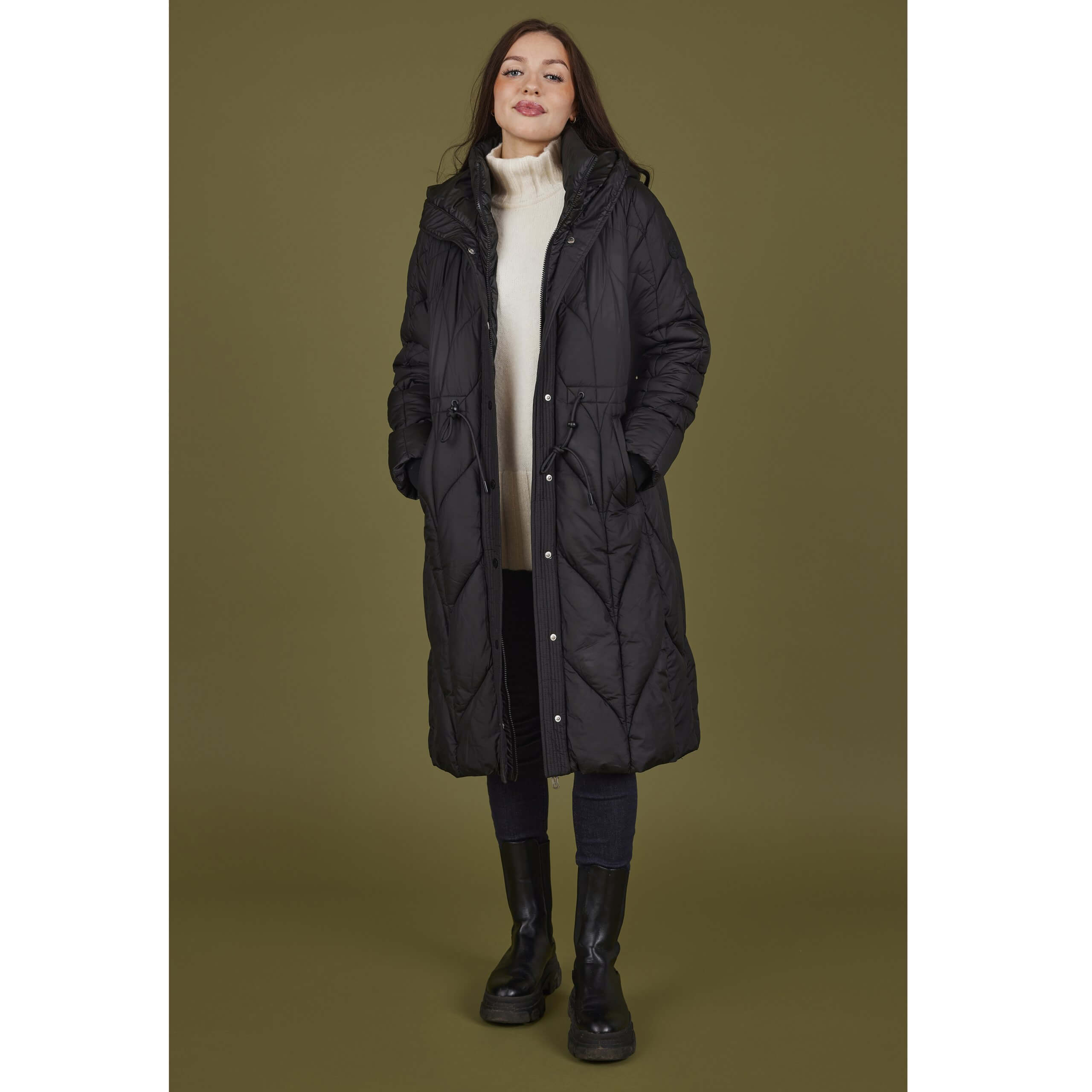 Normann Quilted Black Coat