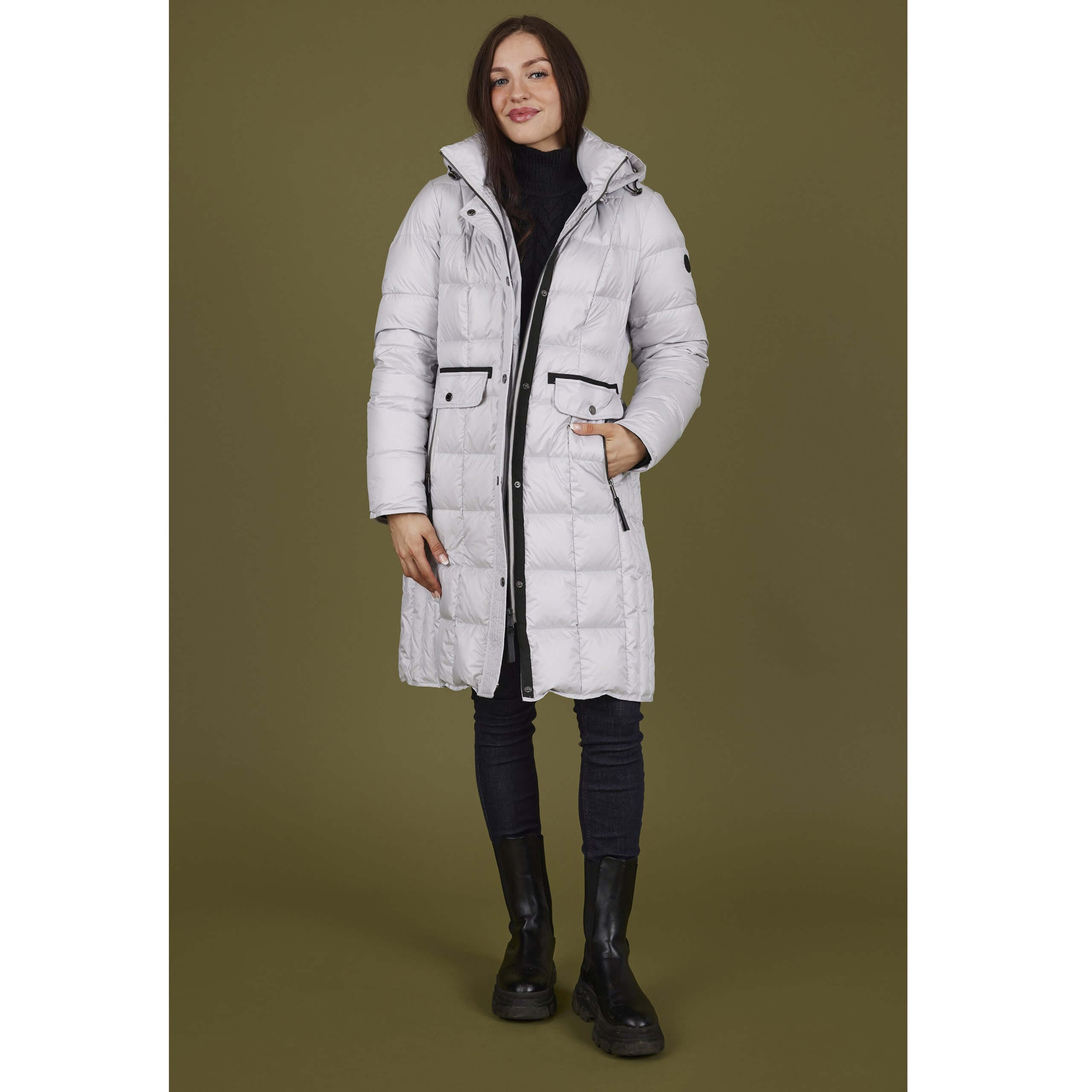Normann Grey Quilted Coat