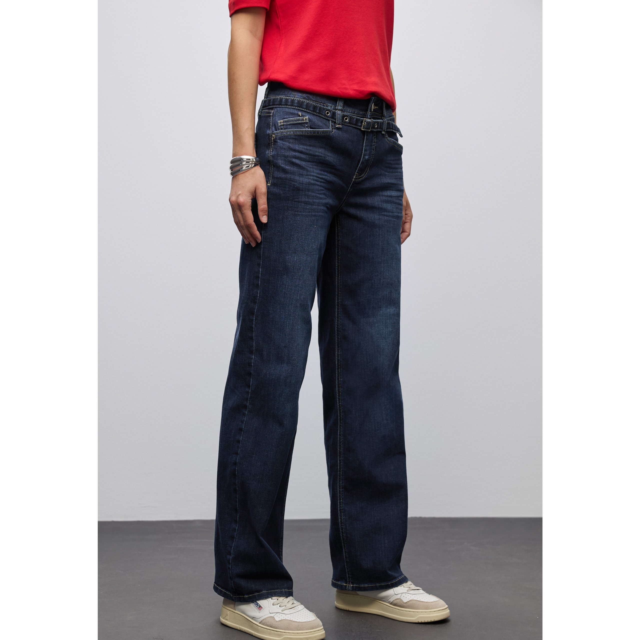 Street One Wide Leg High Waist Jeans