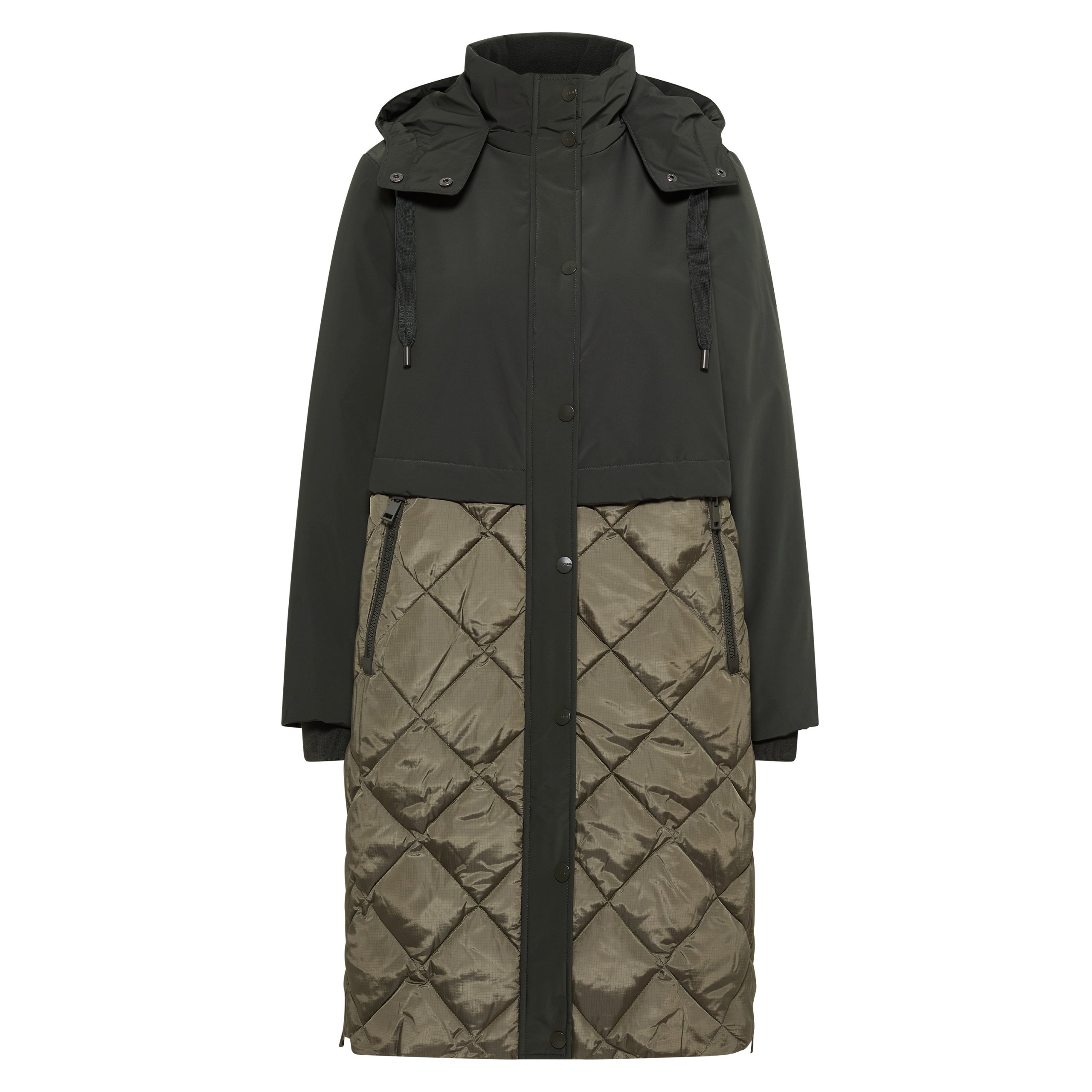 Cecil olive material mix coat - Image 4