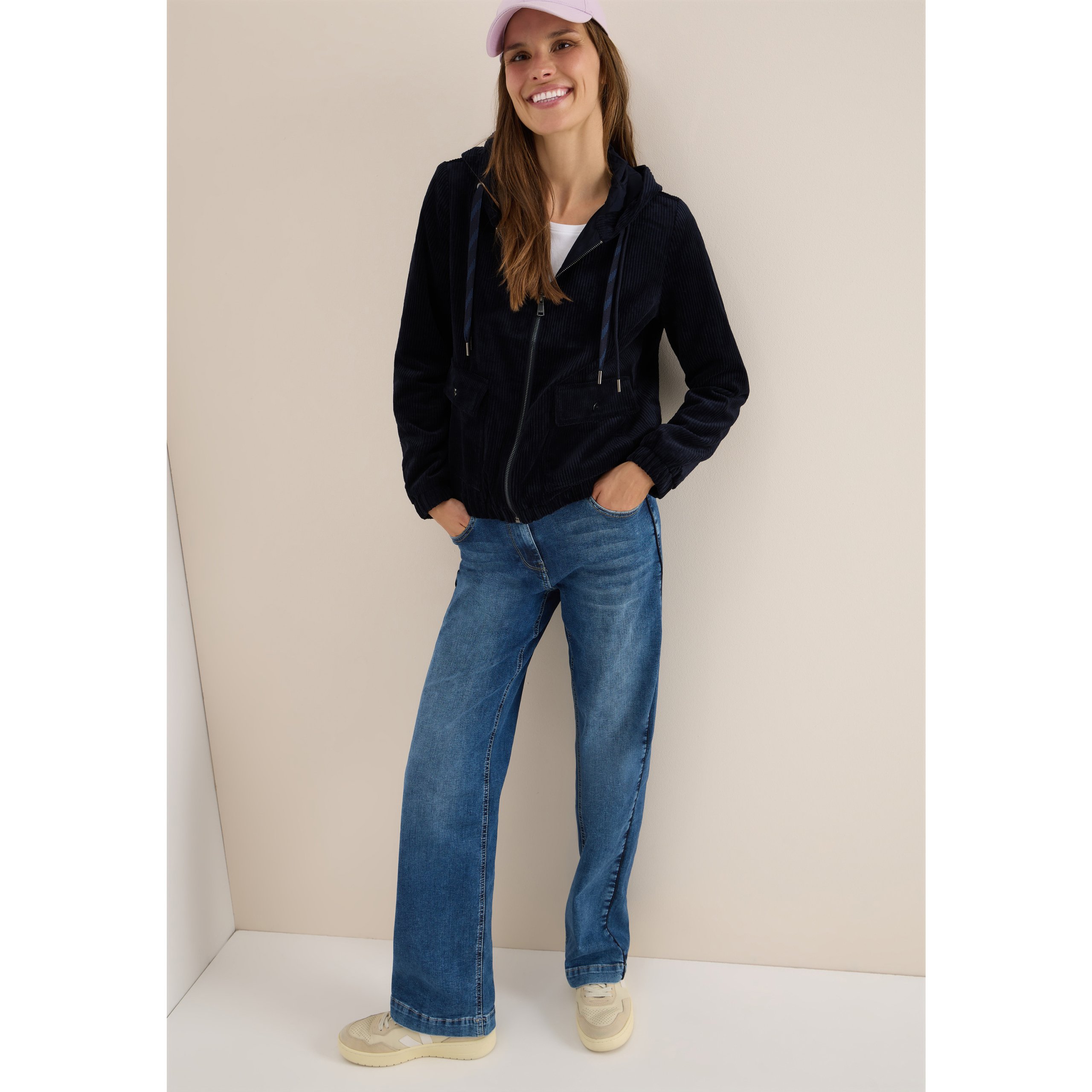 Cecil navy corduroy jacket - Image 4